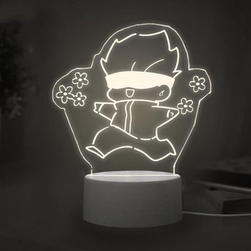 Anime Jujutsu Kaisen Guerra de Hechiceros Gojo Satoru Lámpara LED para Decoración de Habitación Amigo Regalo de Cumpleaños Gadget Luz Nocturna Luz de Neón